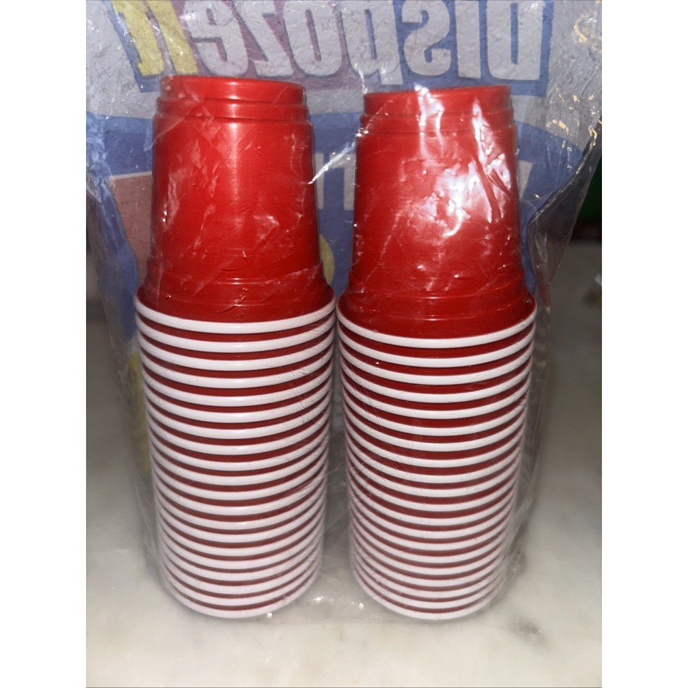 Dispoze It  2oz Red Plastic Mini Cups 40 Pack Shot Cups‎ Party Mini Cup - Picture 4 of 4